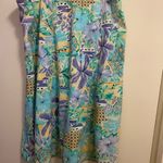 Cabin creek  Womens Maxi Skirt L Large 40” Tropical Floral Print Blue Purple Photo 4