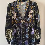 Farm Rio Black Winter Garden Mini Dress Long Sleeves, Size Medium, $248 Photo 5