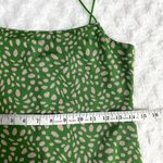 ZARA Green Pink Jacquard Spaghetti Straps Straight Neck Fitted Midi Dress L Photo 8