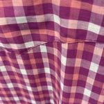 Wrangler ‎ Pink Purple Checkered Long Sleeve Pearl Snap Blouse Women's XL Photo 3