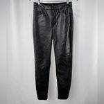 EXPRESS 90's High Rise Skinny Vegan Leather Pants in Black Size 4 Regular Photo 3