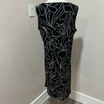 Liz Claiborne  Black and White Abstract‎ Floral Dress Size Large Photo 1