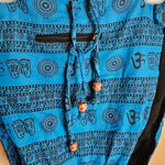 Tribe Azure Fair Trade Hobo Bag Cotton Canvas Large Messenger Shoulder Blue Photo 2