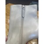 Schutz  Mikki Ankle Boots Womens 9B Beige Leather Side Zip Pointed Toe Bootie S33 Photo 4