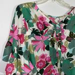 easel Ruffle Sleeve Top Floral Size Small Photo 5