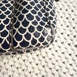 Fossil  Gemma Blue White Mermaid Fish Scale Print Coated Canvas Small Crossbody Photo 9