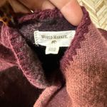 World Market Cape Blanket Shawl Shrug Wrap Burgundy Black O/S Oversized NO BELT Size undefined Photo 3