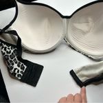 Cacique leopard animal print black gray white Full-Coverage Bra 38F 38DDD Photo 2