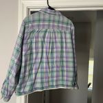 L.L. Bean Teal and Lavender Plaid Shirt Green Size XL Photo 3