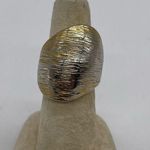 Two Tone Ring Silver and Gold Tone size 7 Photo 0