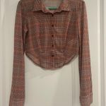 Emory park Brown and Orange Plaid Button-Down Shirt Photo 0