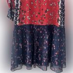 SALONI Vera Silk Printed Pleated Mini Dress Rare SZ0 Red Size 0 Photo 7