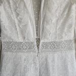 Alexis  Elize‎ White Lace Midi Dress Long Sleeve Size Medium Bridal Photo 14