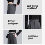 NEW Brown Wide Leg Pants Career Straight Trousers Large Photo 4