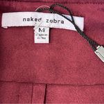 Naked Zebra Burgundy Faux Suede Paper Bag Shorts Medium Photo 2