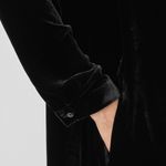 Eileen Fisher  Petite Silk Blend Velvet Crew Neck Dress Photo 10