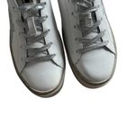 Shu Shop Reba Pink Glitter Sneakers Platform Silver Star Distressed Shoes Sz 8.5 White Photo 6