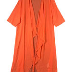 LuLaRoe ‎ Womens Medium Shirley Kimono Open Front Waterfall Duster Coral Peach Photo 0