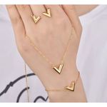 Boutique Dainty Yellow Gold Filled V-Shape Bracelet, 7-9” Photo 10