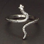 Minimalist Snake Wrap Ring Silver Photo 0