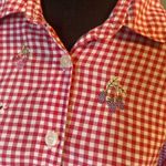 Teddi Red & White Plaid Fruit Print Long Sleeve Shirt Size M Size M Photo 6