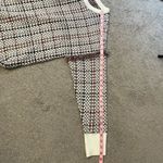 DKNY  Lurex Plaid Weaved Fringe Sweater- Size Large Photo 9