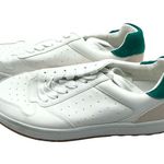 J.Crew Womens Court Sneakers Lace Up White Green 8H Photo 3
