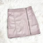 EXPRESS dusty pink mauve faux leather mini skirt Photo 0