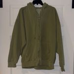 Brandy Melville John Galt by  Sage Green Oversized Full Zip Hooded Sweatshirt Photo 0