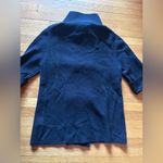 Massimo Dutti Wool Double Breasted High Neck Black Sweater, Size Small Photo 3