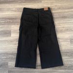 Madewell  Black Denim Women’s High rise Wide Leg crop Pants Size 32 Photo 1
