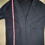 Quince Women’s Sweater Blazer Navy Open 2 Front Pockets 100% Organic Cotton XL Photo 7