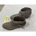 SO Womans  Western Red Bud Stone Size 8 M Taupe Straps Studs Chelsea Boots Photo 2