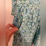 Tuckernuck  Aqua Blue Green Tile Printed 3/4 Sleeves Mykonos Hayes Shirt Dress S Photo 8