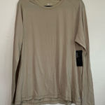 Zella  Women’s Long Sleeve Performance‎ Shirt Size L Beige Wool Blend Photo 0