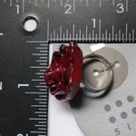 Leather Bracelet Druzy Earrings and Rose Ring Set Purple Photo 6