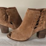Franco Fortini Tan Suede Ankle Booties Photo 6