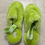 UGG  Vibrant Green Fluffy Slippers Photo 0