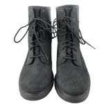 Timberland  Brinda Womens Black Nubuck Leather Lace Up Block Heels Ankle Boots 10 Photo 1