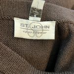 St. John Vintage Santana knit 4 piece brown suede jacket skirt outfit size small Photo 13