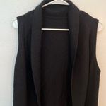 Sleeveless Open Vest Cardigan Sweater Black Size M Photo 2