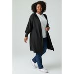 Pyramid Collection Cardigan Womens L Black Knit Open Front Long Sleeve Boho Size L Photo 4