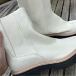 Open Edit White Vegan Leather Lug Sole Chelsea Boots size 10 Photo 1
