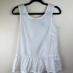 J.Crew Bow-Back Peplum Tank Top White XXS Preppy Coquette Professional Corporate Photo 3
