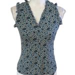 Old Navy Vintage Size S Floral Sleeveless Babydoll Tank Top Blue Y2K 90s Photo 0