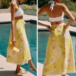 Farm Rio Garden Linen Blend Wrap Skirt, Size L Photo 1