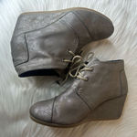Toms Desert Metallic Wedge Bootie Size 7.5 Photo 6