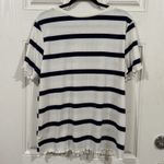 LuLaRoe  Kelly Top Navy Blue Stripe‎  2XL NWT Photo 6