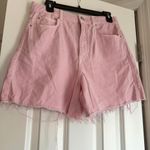 ZARA  Pink Distressed Denim Shorts  Photo 3