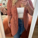 Maurice's Rust Embroidered Kimono Cardigan Photo 0